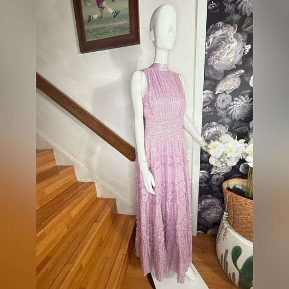 Anthropologie x BHLDNJuniperMetallicTiered
Backless High-Neck Gown/ size 2 - Picture 6 of 10